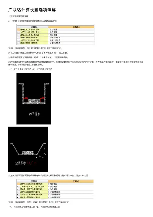 广联达计算设置选项详解