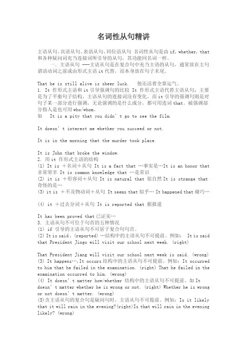 名词性从句解题技巧