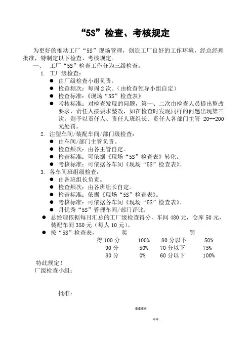 生产现场5S管理法