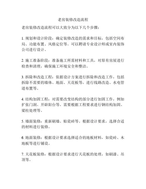 老房装修改造流程