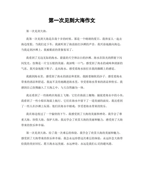第一次见到大海作文