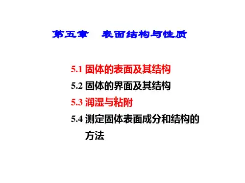 第5章 表面结构与性质——材料科学基础课件PPT