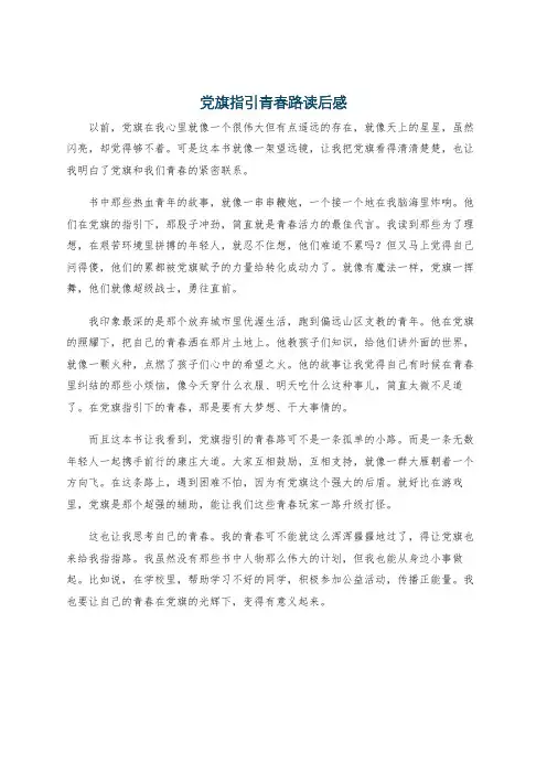 党旗指引青春路读后感