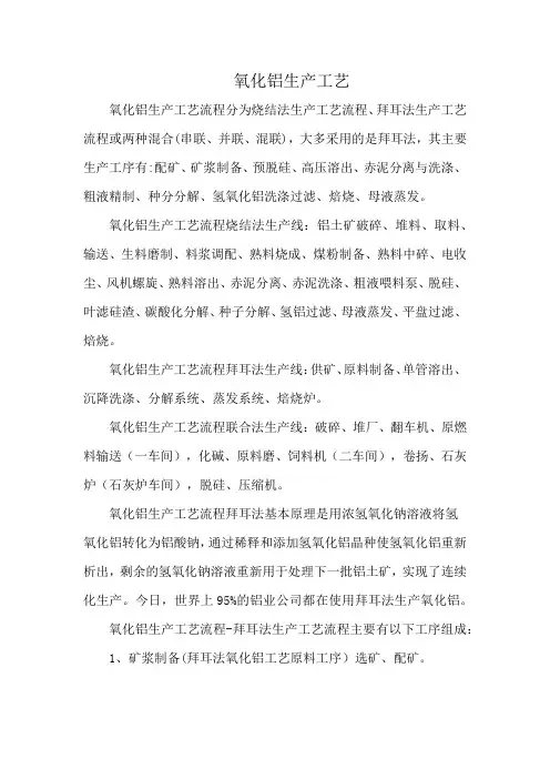氧化铝生产工艺