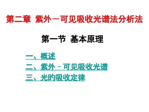 紫外可见吸收光谱法基本原理