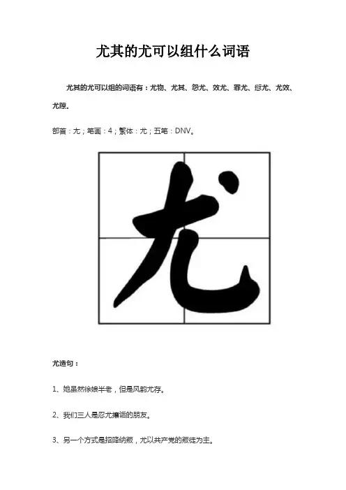 尤其的尤可以组什么词语