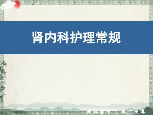 肾内科护理ppt完整课件