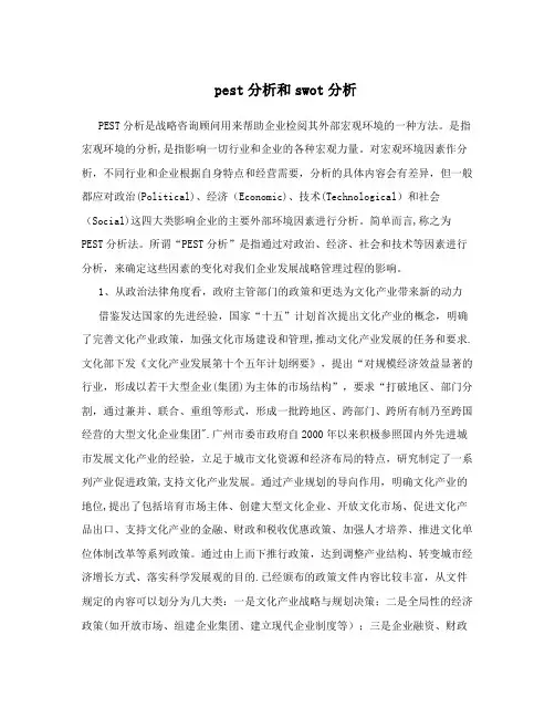 pest分析和swot分析