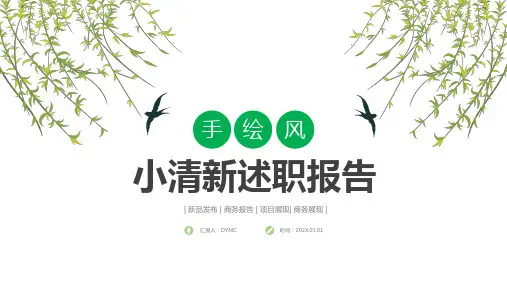 小清新述职报告个人工作总结汇报PPT模板
