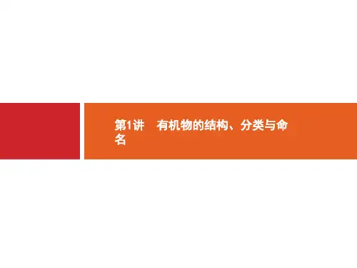 有机物的结构分类与命名课件-苏教版高考化学一轮专题复习