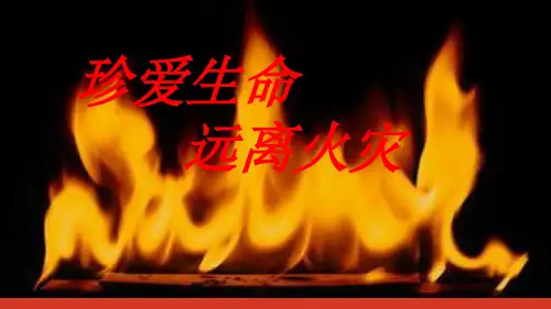 《珍爱生命,远离火灾》消防主题班会课件