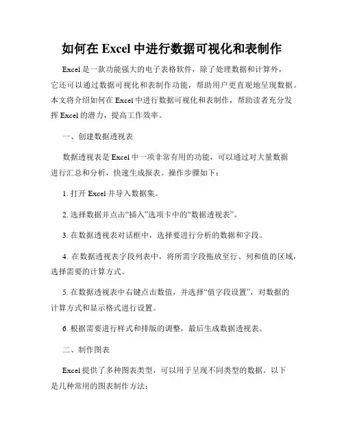 如何在Excel中进行数据可视化和表制作