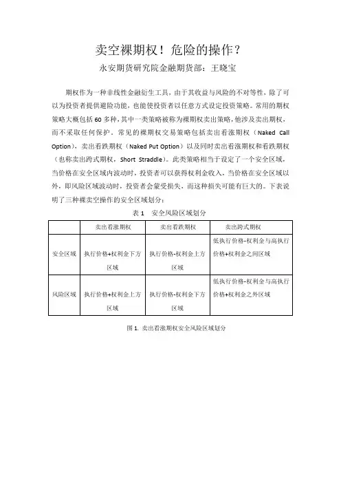 卖空裸期权!危险的操作？
