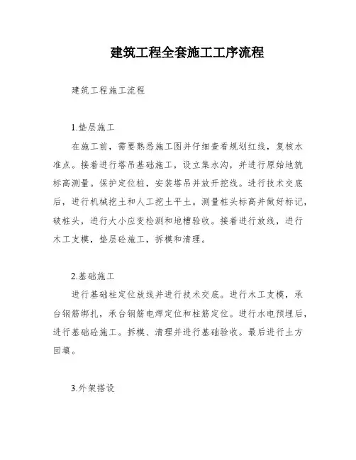 建筑工程全套施工工序流程