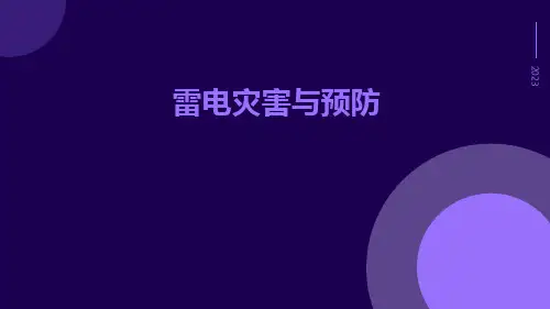 雷电灾害与预防PPT