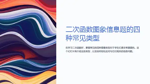 二次函数图象信息题的四种常见类型