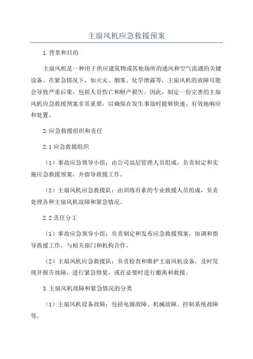 主扇风机应急救援预案
