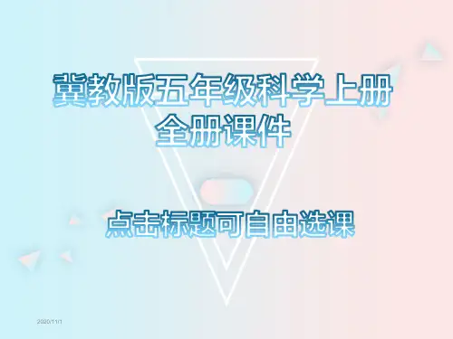 冀教版五年级科学上册全册课件