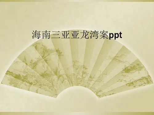 海南三亚亚龙湾案ppt