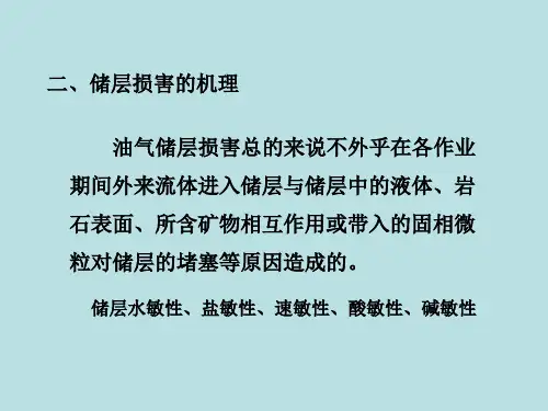 注水储层敏感性及其试验方法