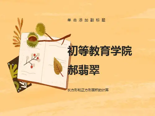 小学三年级下册长方形和正方形面积计算课件