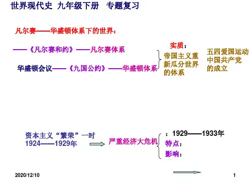 中考复习_九年级历史下册世界现代史复习线索(人教版)PPT教学课件