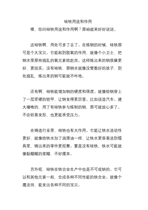 硅铁用途和作用