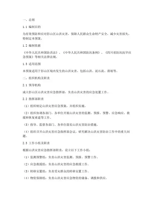 彭山山洪应急预案