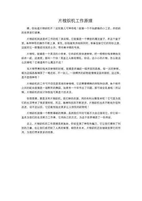 片梭织机工作原理