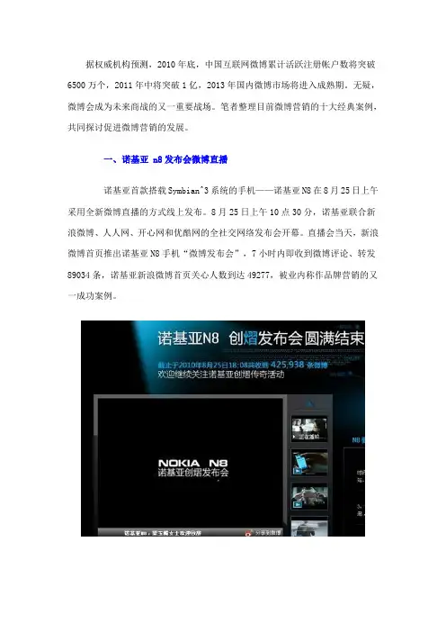 微博营销推广案例解析