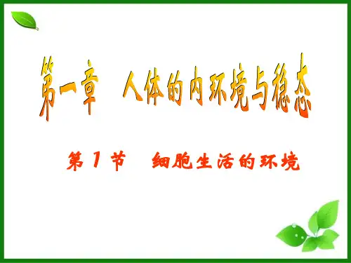 《细胞生活的环境》PPT优秀课件人教版1