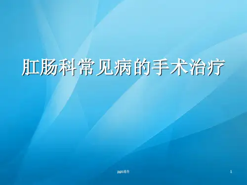 肛肠科常见病的手术治疗  ppt课件