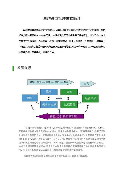卓越绩效管理模式简介