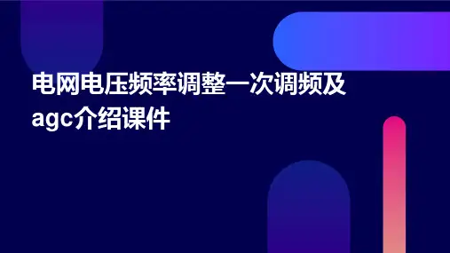 电网电压频率调整一次调频及AGC介绍课件
