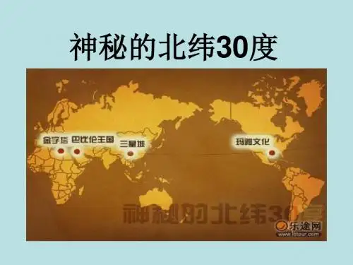 神奇的北纬30度