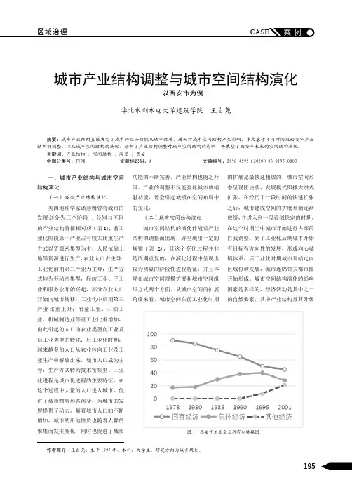 城市产业结构调整与城市空间结构演化——以西安市为例