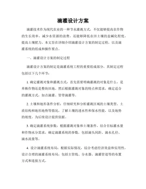滴灌设计方案