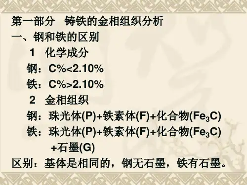 灰铸铁金相分析