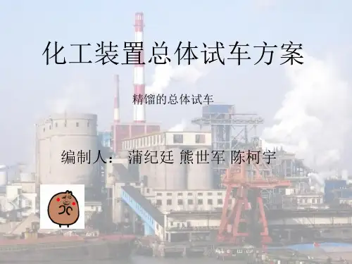 化工装置总体试车方案
