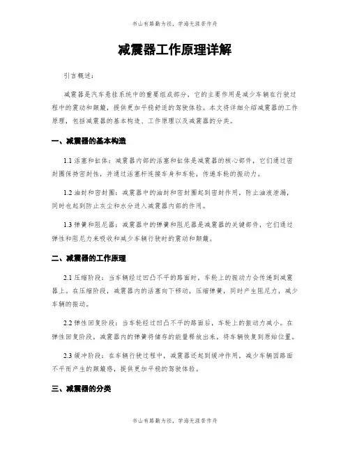 减震器工作原理详解