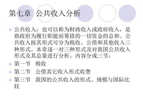 公共经济学：公共收入分析1,丁静 ppt课件