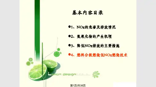 燃料分级燃烧低NOx技术PPT课件