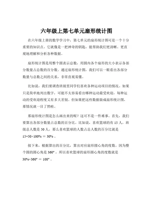 六年级上第七单元扇形统计图