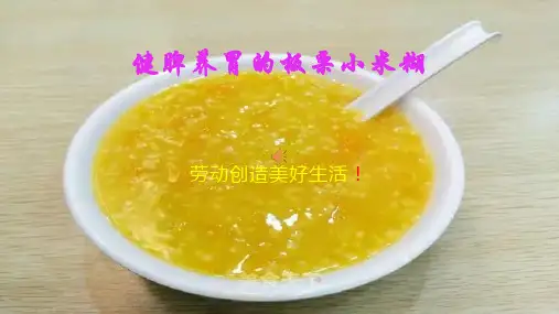健脾养胃的板栗小米糊 课件-2023-2024学年高一上学期劳动技术