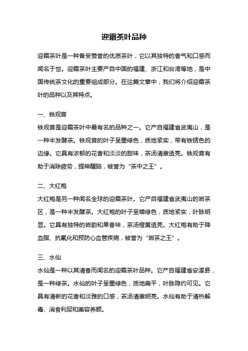 迎霜茶叶品种