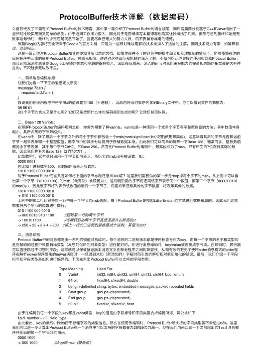 ProtocolBuffer技术详解（数据编码）