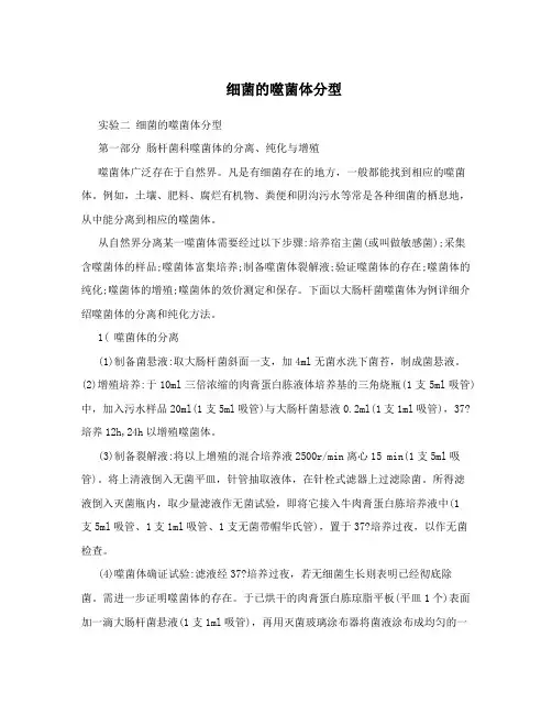 细菌的噬菌体分型