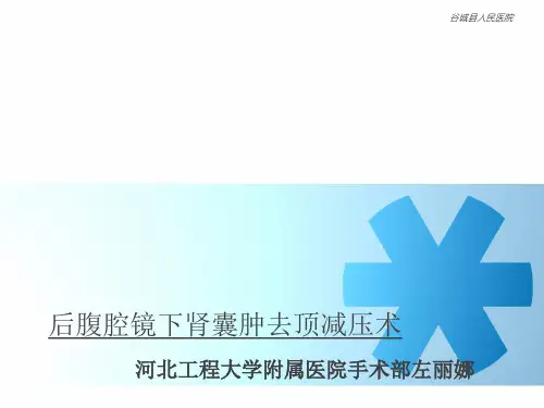 后腹腔镜下肾囊肿去顶减压术