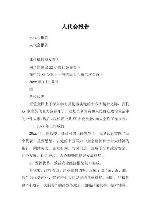 人代会报告