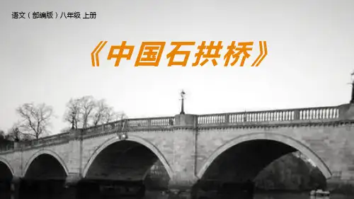部编版八年级上册语文《中国石拱桥》PPT优质教学说课复习课件